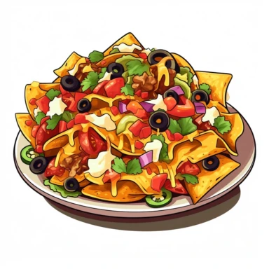 fully loaded nachos clipart