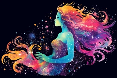 aquarius, rainbow, fluorescence, galaxy, clipart