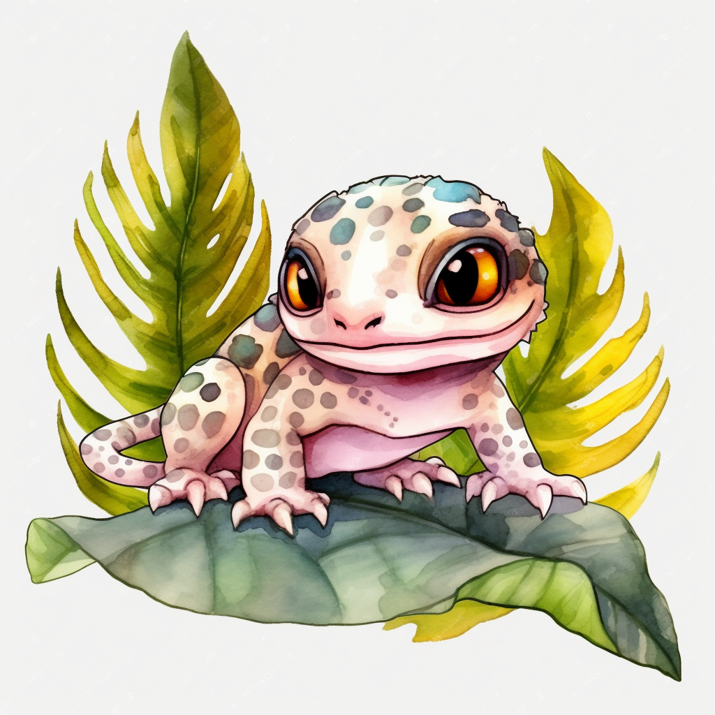 cute gecko cliparts