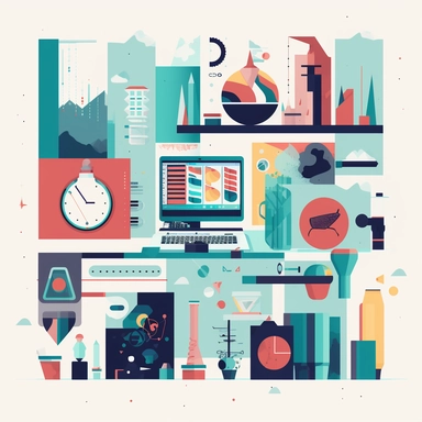 A sleek and modern scene showcasing a selection of clipart images that are perfect for business and corporate use. This image could feature icons, symbols, and other design elements that are commonly used in presentations, reports, and marketing materials