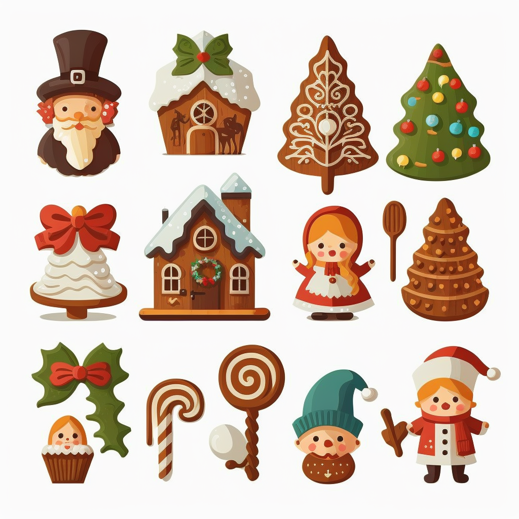 gingerbread tree cliparts
