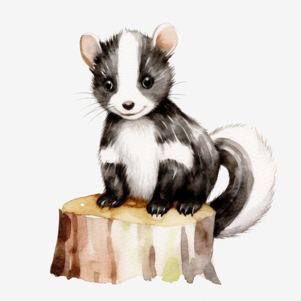 baby skunk cliparts