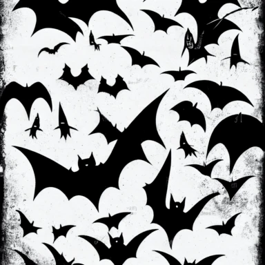 a small group of flying bats, Vintage fall clipart victorian gothic illustration, photo realistic gothic illustration, art in the style of mc scher winifred luten paul poire and albrecht durer, black ink sketch, black and white, vector, vector illustration