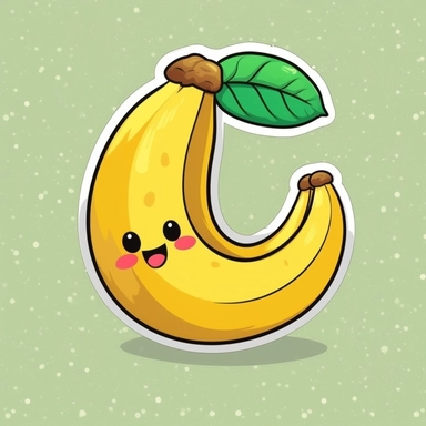 cute kawaii banana clip art
