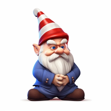 patriotic gnome clipart that looks like donald trump
