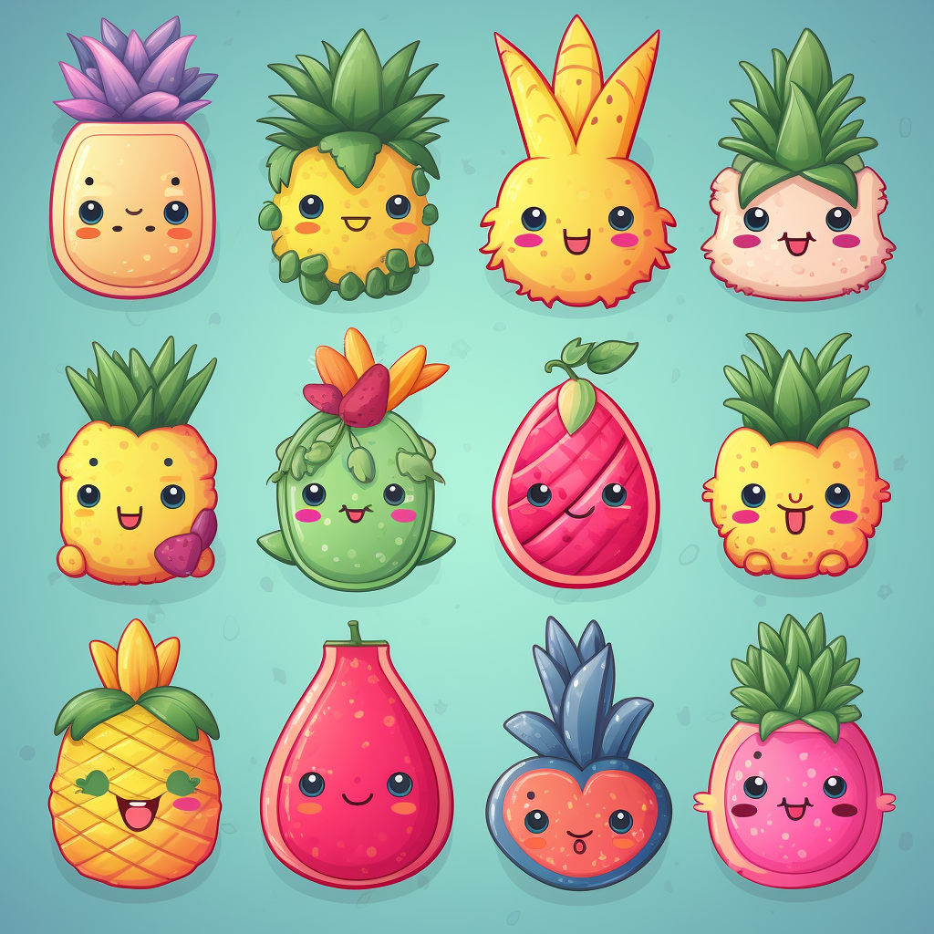 cartoon pineapple cliparts