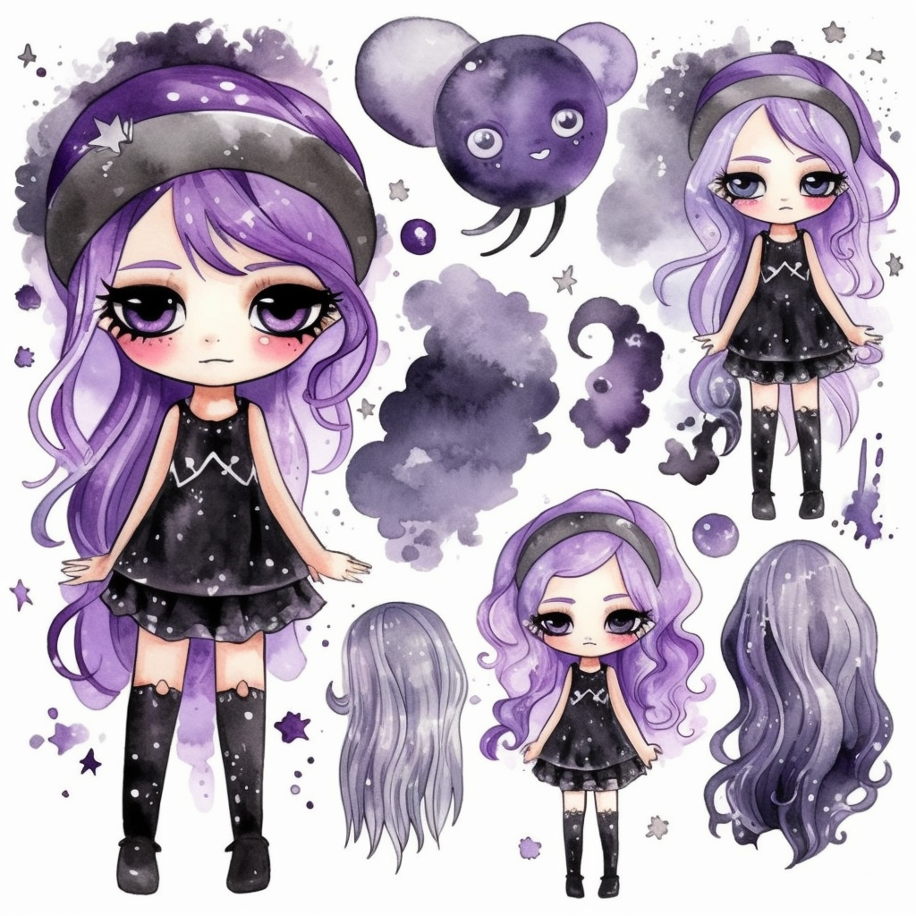 funny purple cliparts