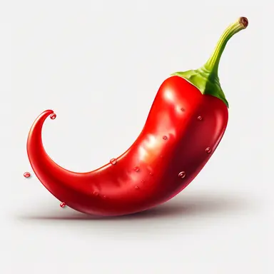 chilli pepper, illustration vector image, clipart, digital drawing, soft edges and blurred details, cute colorful, realistic super details, white background, object complete display, screen without watermark, element, PNG, 8k--ar 1:1