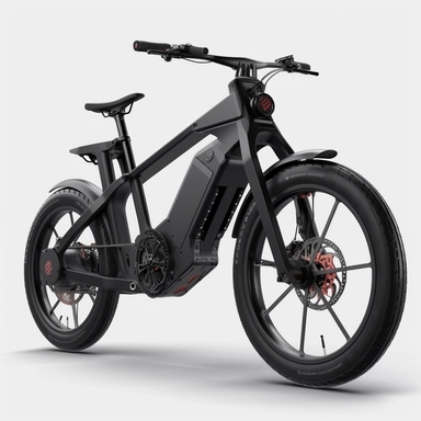Tesla releases a line of electric bikes, designed with the same sleek, futuristic aesthetic as their cars, logo clipart, white background