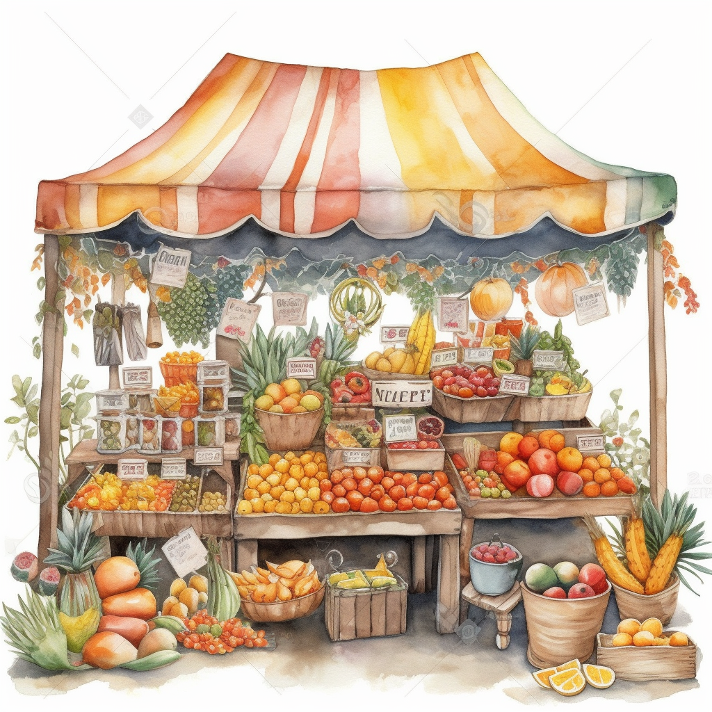 market stall cliparts