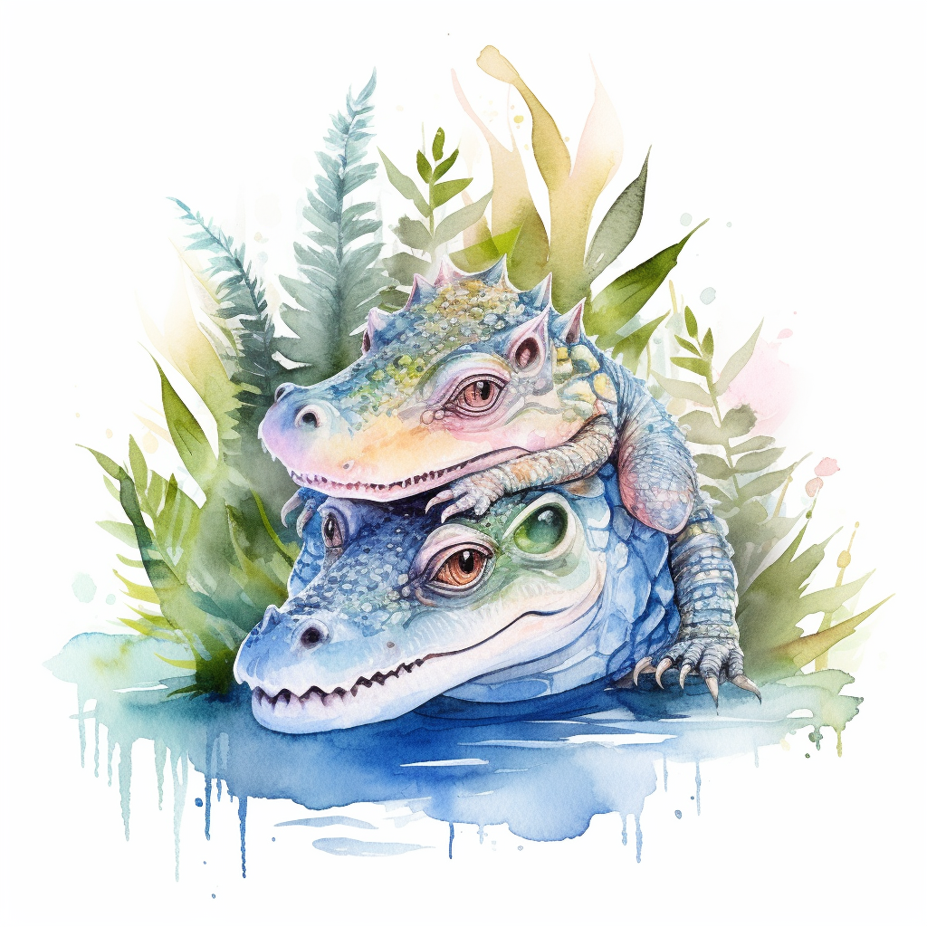 baby alligator cliparts