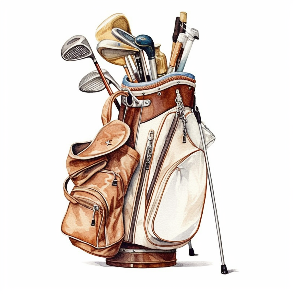 golf bag cliparts