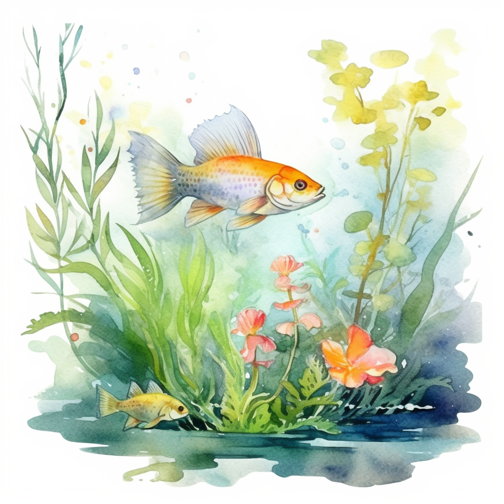 fish swim cliparts