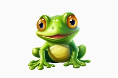 cute frog clipart, hd, on white background, spaced out