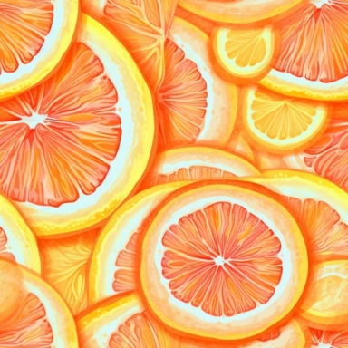 airbrush surrealism clip art orange lemon slice slice duotone pastel iridescent