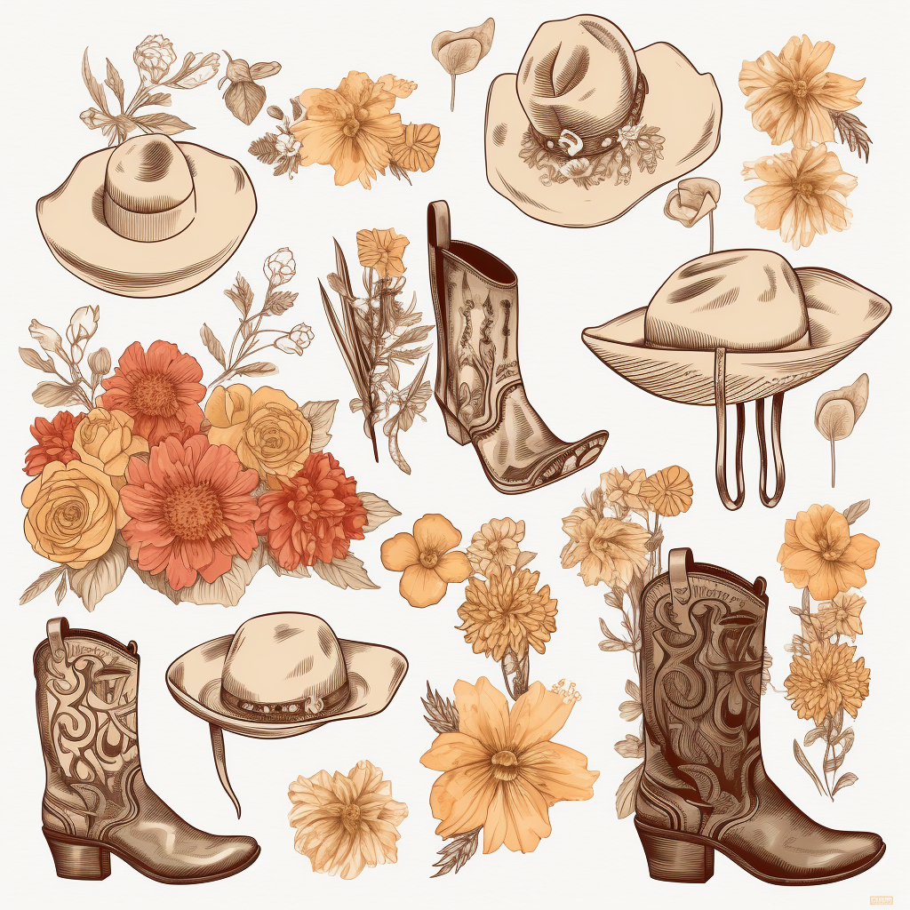 cowgirl hat clipart