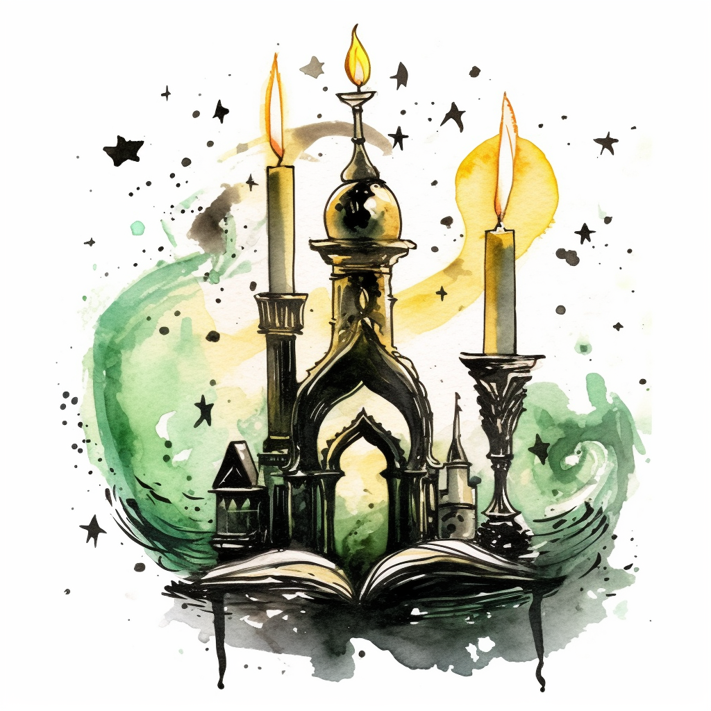 green candle cliparts