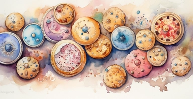 Abandoned cookies, ornamental watercolour clipart, I can't believe how beautiful this is