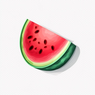 watermelon clip art white background no watermark, signature, noise, grain, text, title, font, hail,