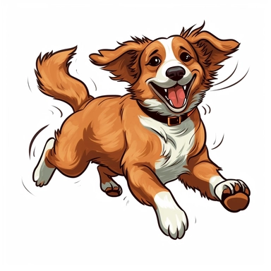 dog running clipart