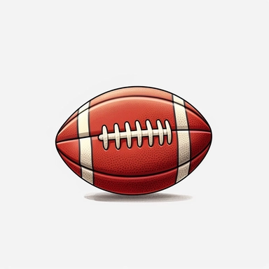 american football ball clipart vector, flat vector design, 2d,detailed