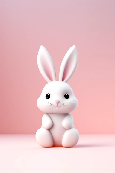 ed small bunny clipart, in the style of unreal engine 5, vray tracing, subtle pastel tones, rollei prego 90, white and pink, dutch and flemish