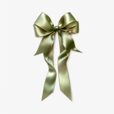 one biggest huge thin ribbon light khaki green bow delicate long long tail silk ribbon clipart transparent png aesthetic truly timeless elegance premium luxury ornate photo realistic honestly reality consistent quality unique exquisite iridescence individuality array of rich treasured throughout the ages refinement symbolizing luxury glamour allure wonders oluminous quality light in a myriad of enchanting royal jewelry delicate polished sophistication simple fine craftsmanship visual appeal puri