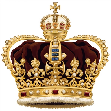 create a clipart of the english crown. also create a nice text long life the king