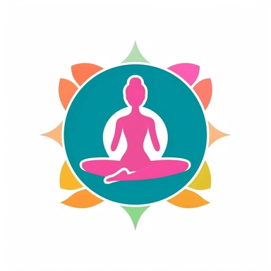 adorable simple yoga logo clipart, white background