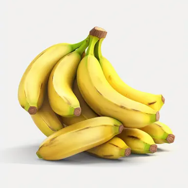 bunch of bananas, illustration vector image, clipart, digital drawing, soft edges and blurred details, cute colorful, realistic super details, white background, object complete display, screen without watermark, element, PNG, 8k--ar 1:1