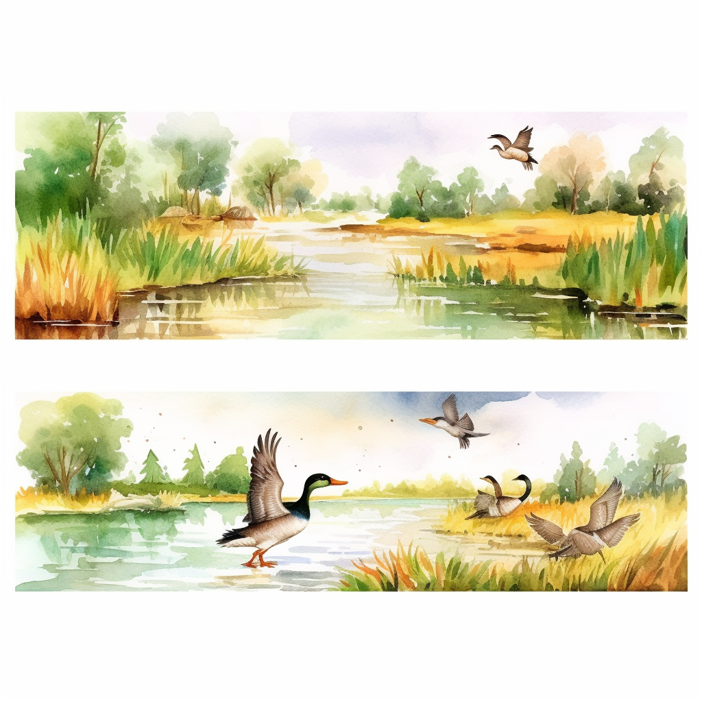 hunting scenes cliparts