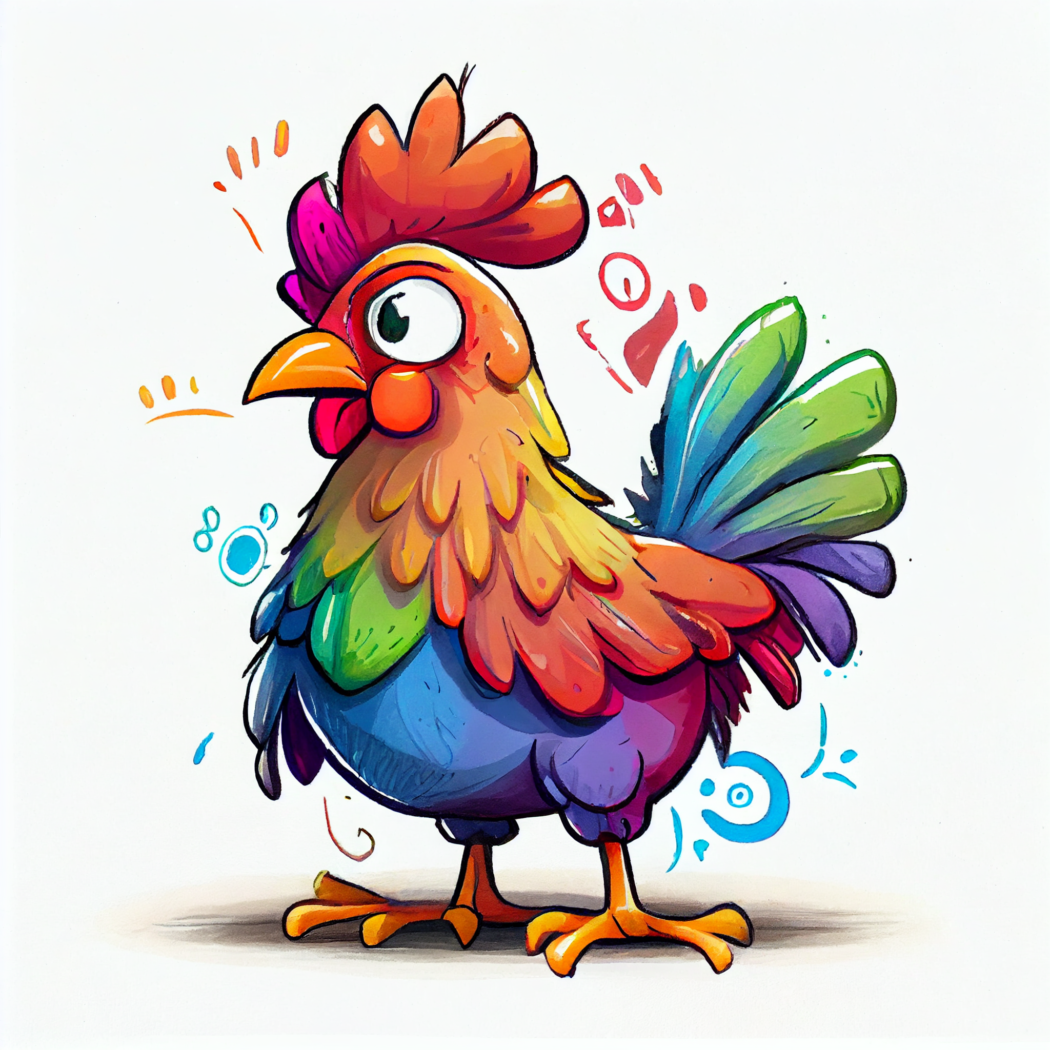 hen clipart black and white