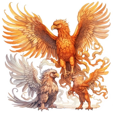 clipart of griffins, white background