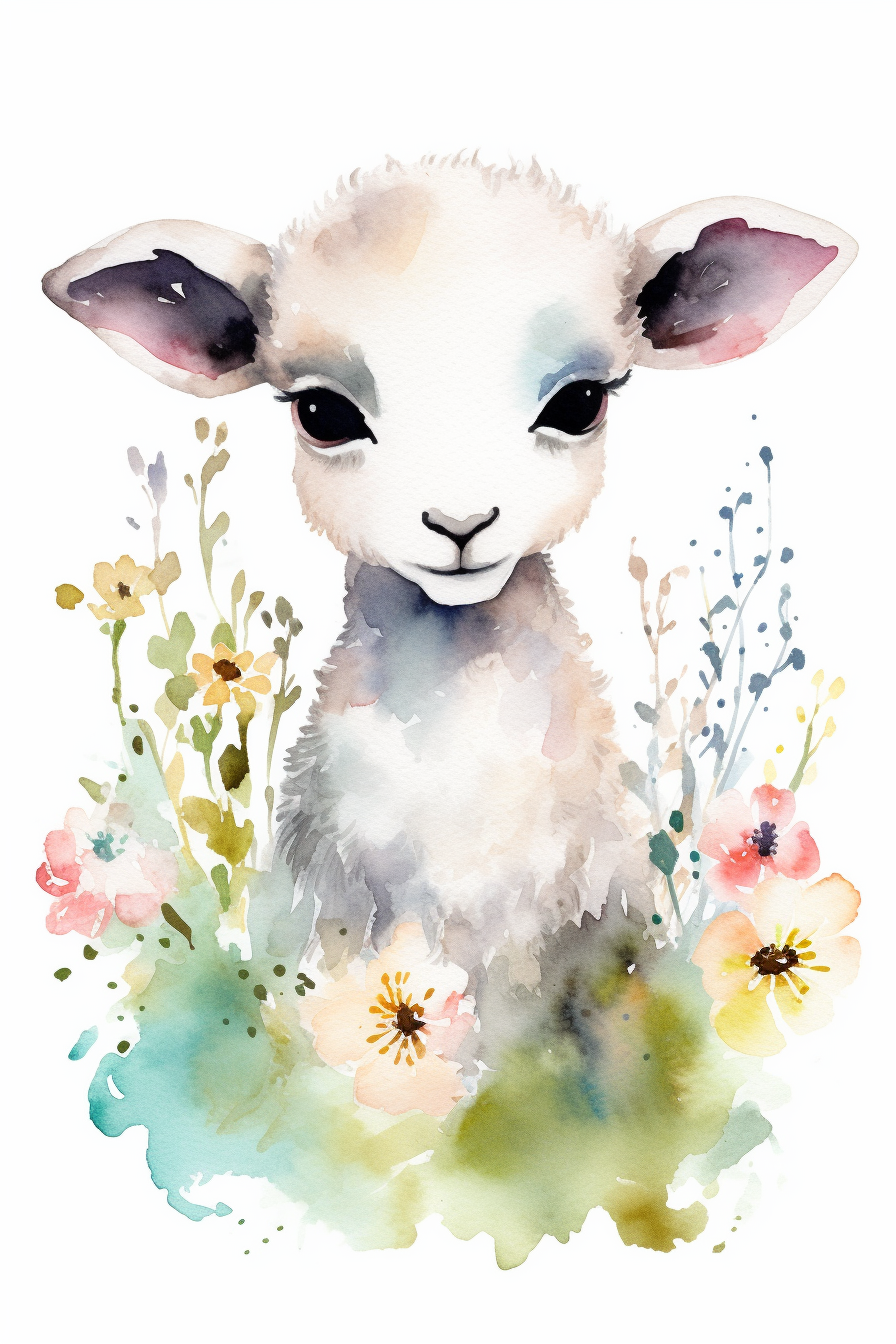 baby lamb clipart