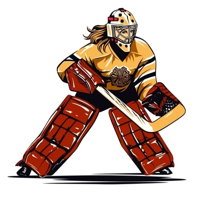 clipart of female hockey goalie