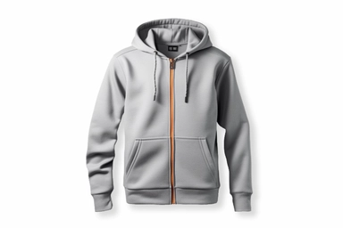 Blank gray mens hoodie sweatshirt long sleeve with clipping path, mens hoody with hood for your design mockup for print, isolated on white background. Template sport winter clothes.