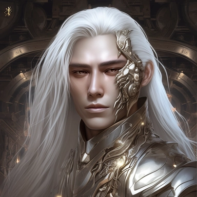 k portrait of handsome chinese boy cyborg with long white hair:1.1), muscle boy, handsome face ,intricate, elegant, highly detailed, majestic, digital photography, art by artgerm and ruan jia and greg rutkowski surreal painting (gold filigree), (masterpiece), sidelighting, (finely detailed beautiful brown_eyes:0.8), hdr, (colorful and vibrant:1.2), mystical colors, <lora:add_detail:0.4> <lora:detailed_eye:0.6> <lora:tom-holland-spiderman:0.8> <lora:JamesDoane:0.8> <lora:OC illustration:0.4> <lor