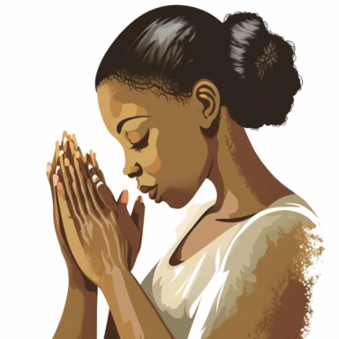 spiritual clipart hand only african american praying women well-manicured hands white background