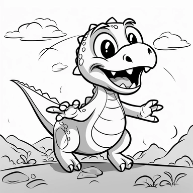 prehistoric flying dinosaur coloring pages | prehistoric flying dinosaur coloring pages free | baby flying dinosaur printable coloring clipart, in the style black and white, simplistic cartoon, uhd image, whimsical comic strip, dotted, with minimalist background