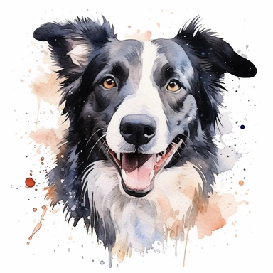 Border Collie clipart, original hand drawing, watercolor, understated and flawless for t shirt and cup printing, happy cute smily Basset Hound , transparent background, realistic painting, portrait without writing, style of the artwork, mood of the artwork, vector, contour, white background, 8K quality, ultra detailed, without signature and without meaningless lines, clipart, white background, High Quality, no writting background, no writting, ultra detailed, no symbol, 0g, watercolor, without l