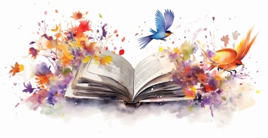 Adorable open watercolour book, magic birds flying out, vivid colours, watercolor clipart, white background, I can’t believe how beautiful this is