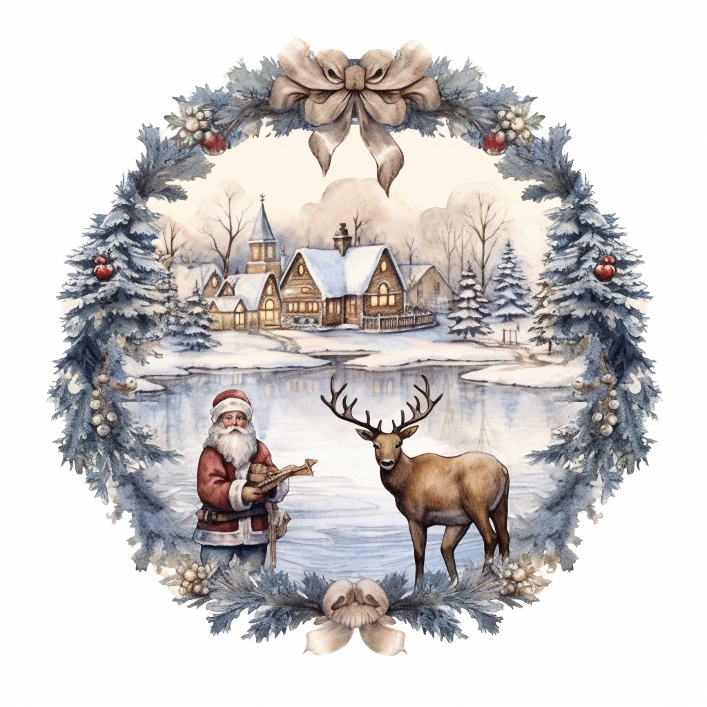 christmas moose cliparts