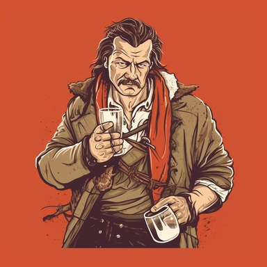 polish drunk highlander, clipart, vector, illustration, simple