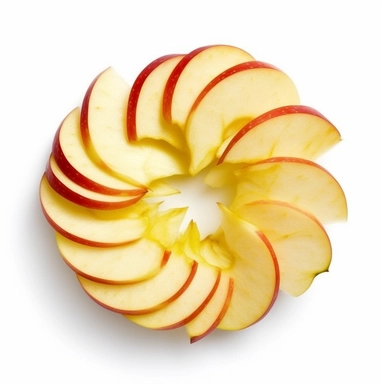 clipart, sliced apple, white background
