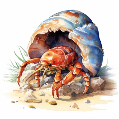 clipart Hermit crab , college art, snake, white background
