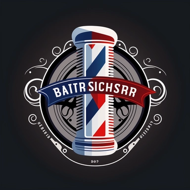Logo symbol for barbershop, hair clippers, comb, clipart