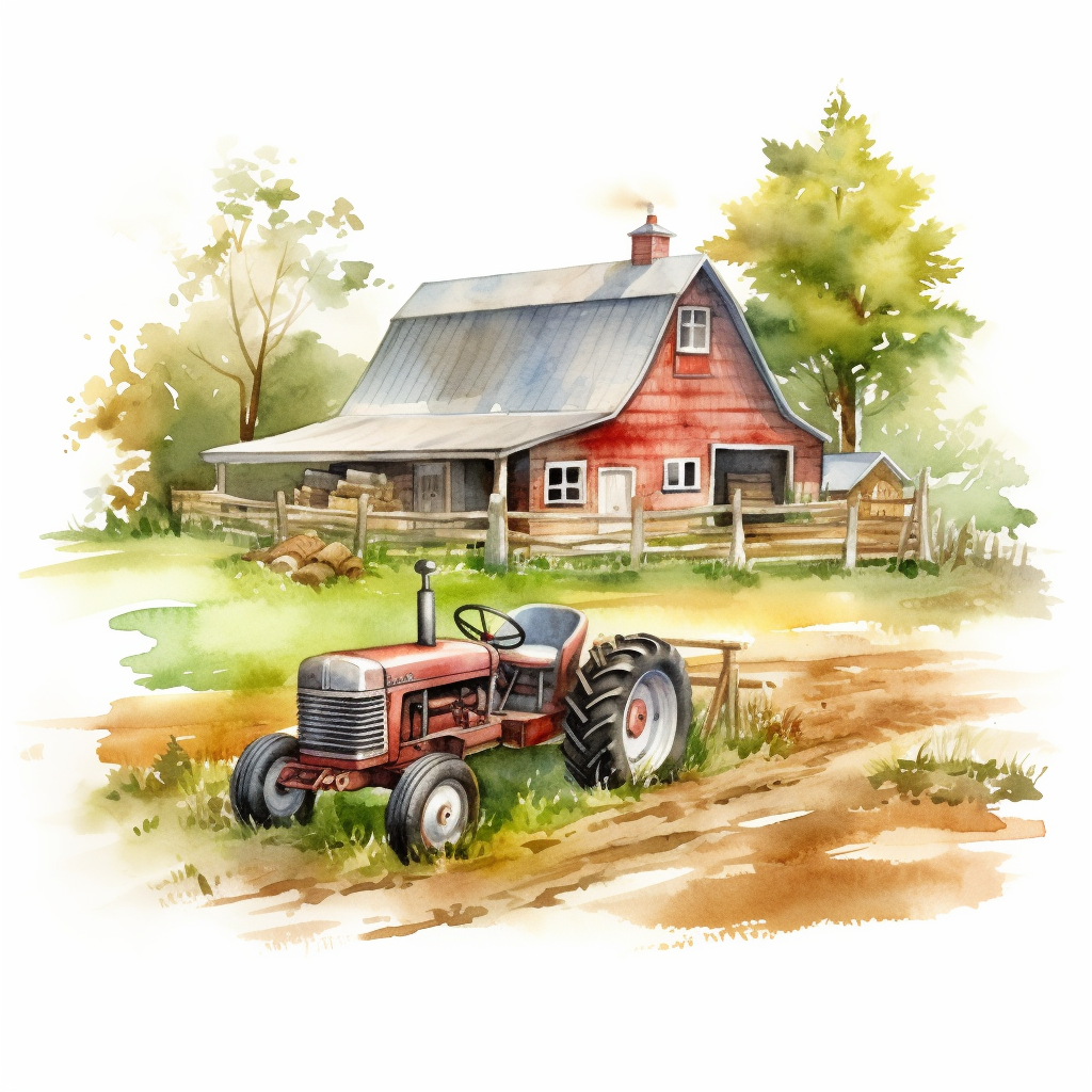 animated cliparts tractor