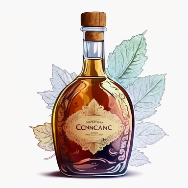 Cute Beautiful alcohol bottle Watercolor Clipart,Cartoon,hyper realistic, intricate detail, illustration style,high solution,on the white background