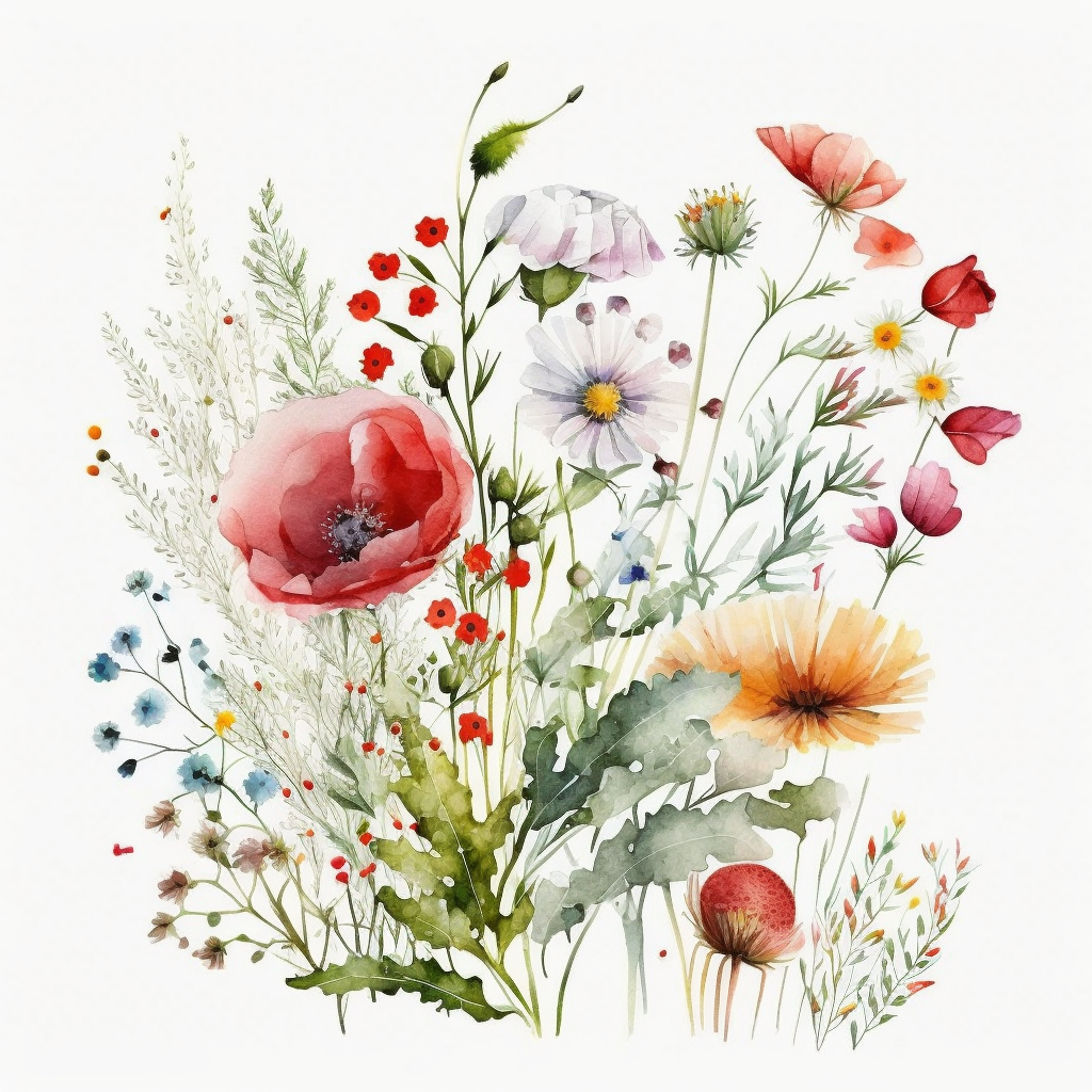 flower bush cliparts