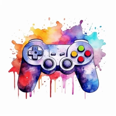 watercolor oldschool nintendo controller clipart